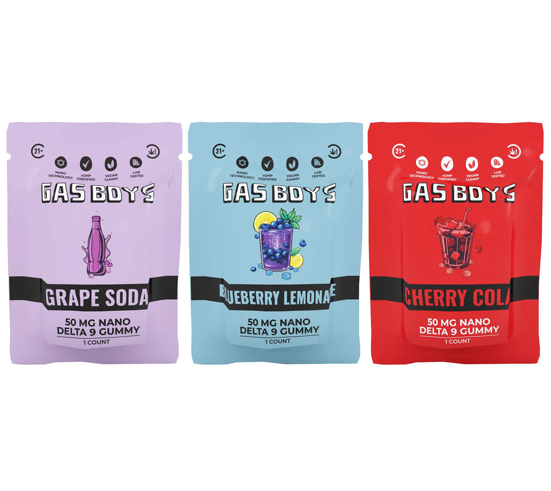 Gas Boys Nano D9 + THCP Gummies 2ct - Orange Cream