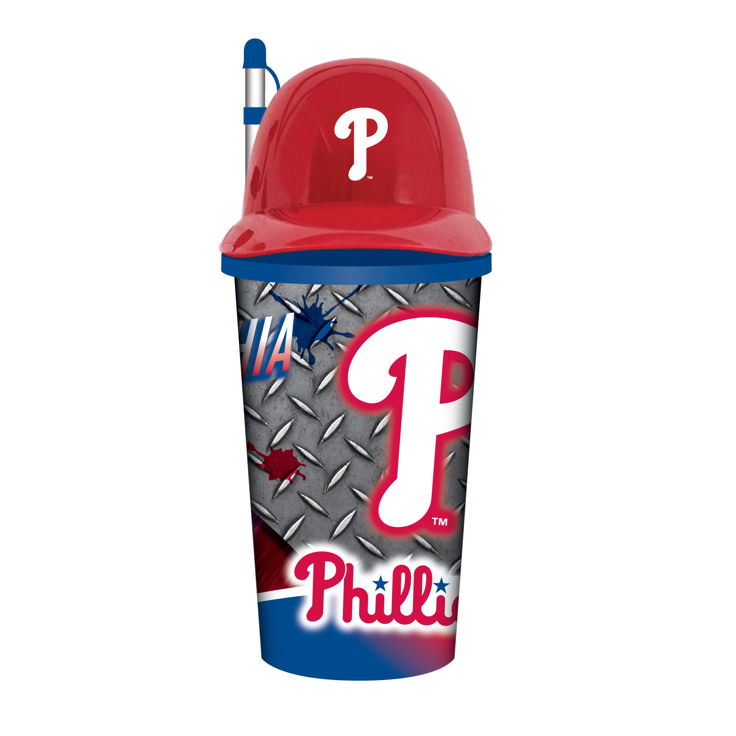 Philadelphia Phillies Helmet Cup with Straw 32oz