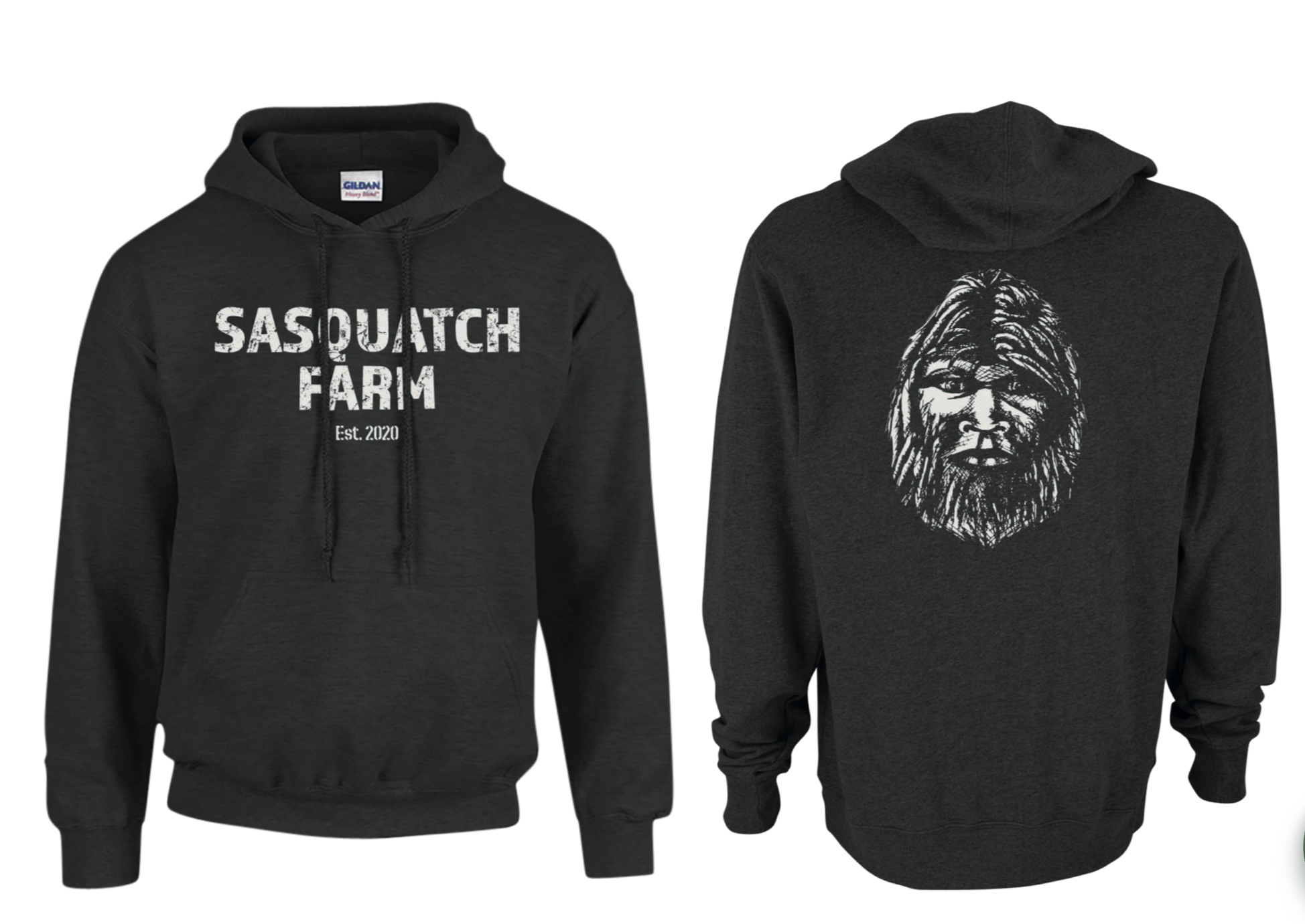 Gray Hoodie Sweatshirt, Sasquatch Farm apparel