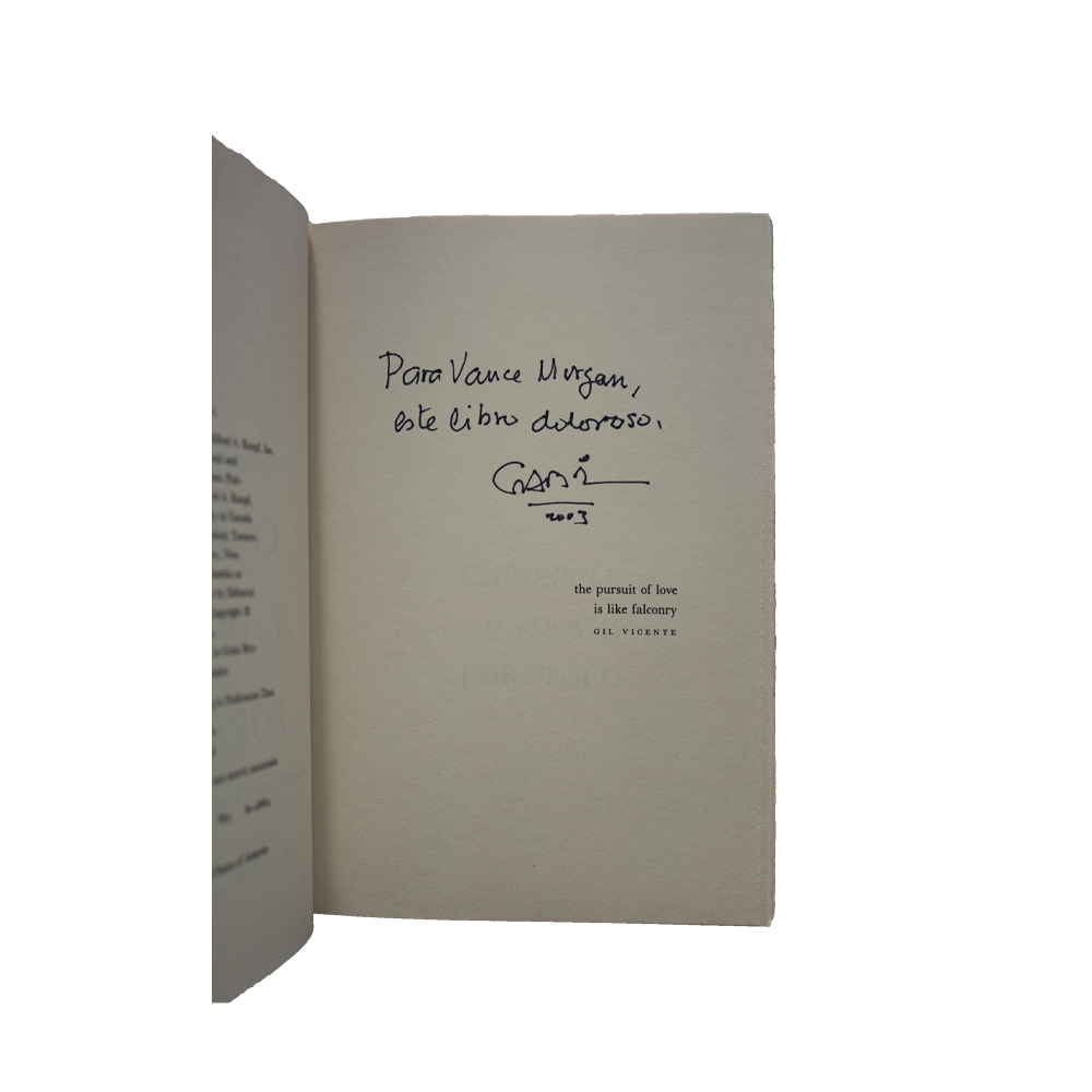 Marquez Garcia, Gabriel -- Chronicle of a Death Foretold [Book]