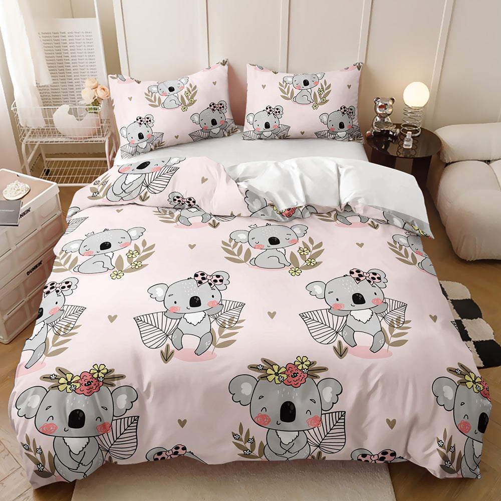Blossom Koala Cuddle Quilt Cover Set
