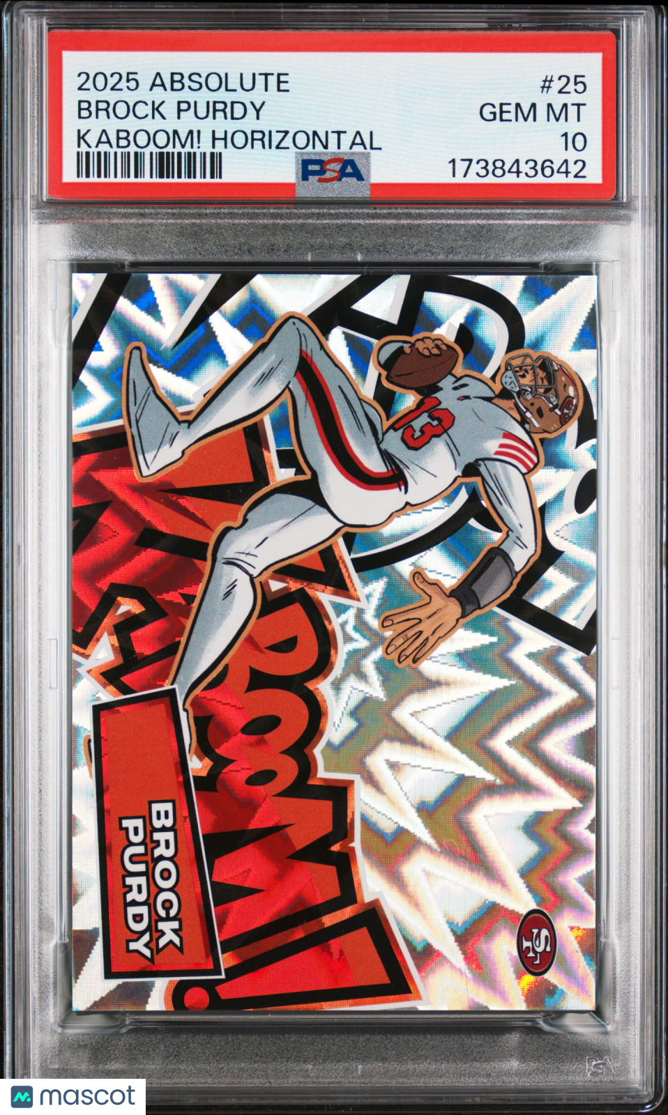 2025 Panini Absolute Kaboom! Horizontal Brock Purdy #25 PSA 10