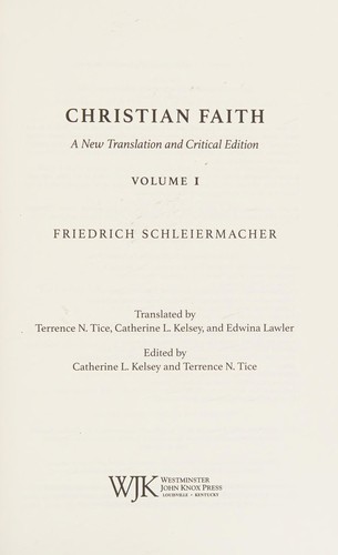 Cover of Christian Faith (Two-Volume Set): A New Translation and Critical Edition