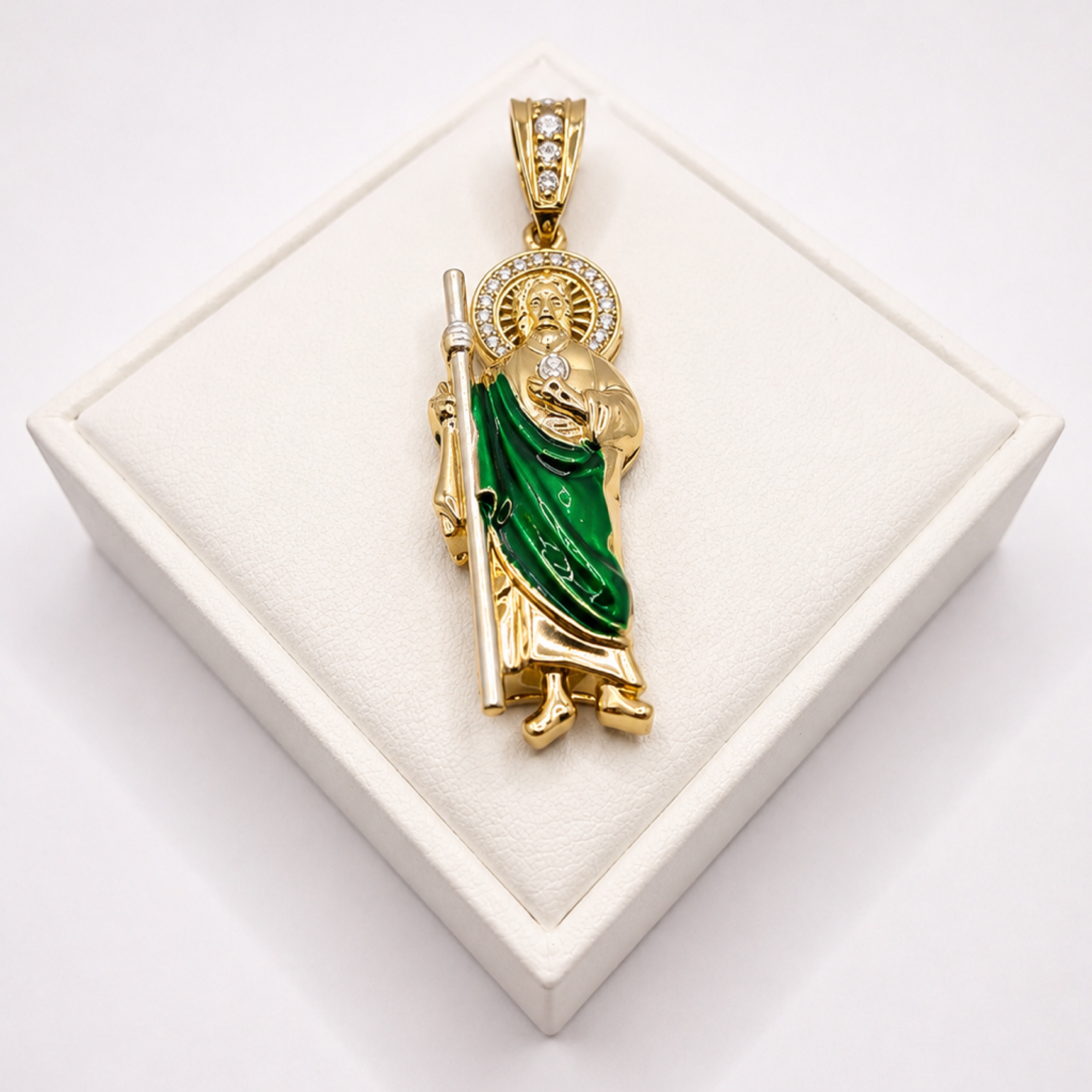 Gold Large Saint Pendant 