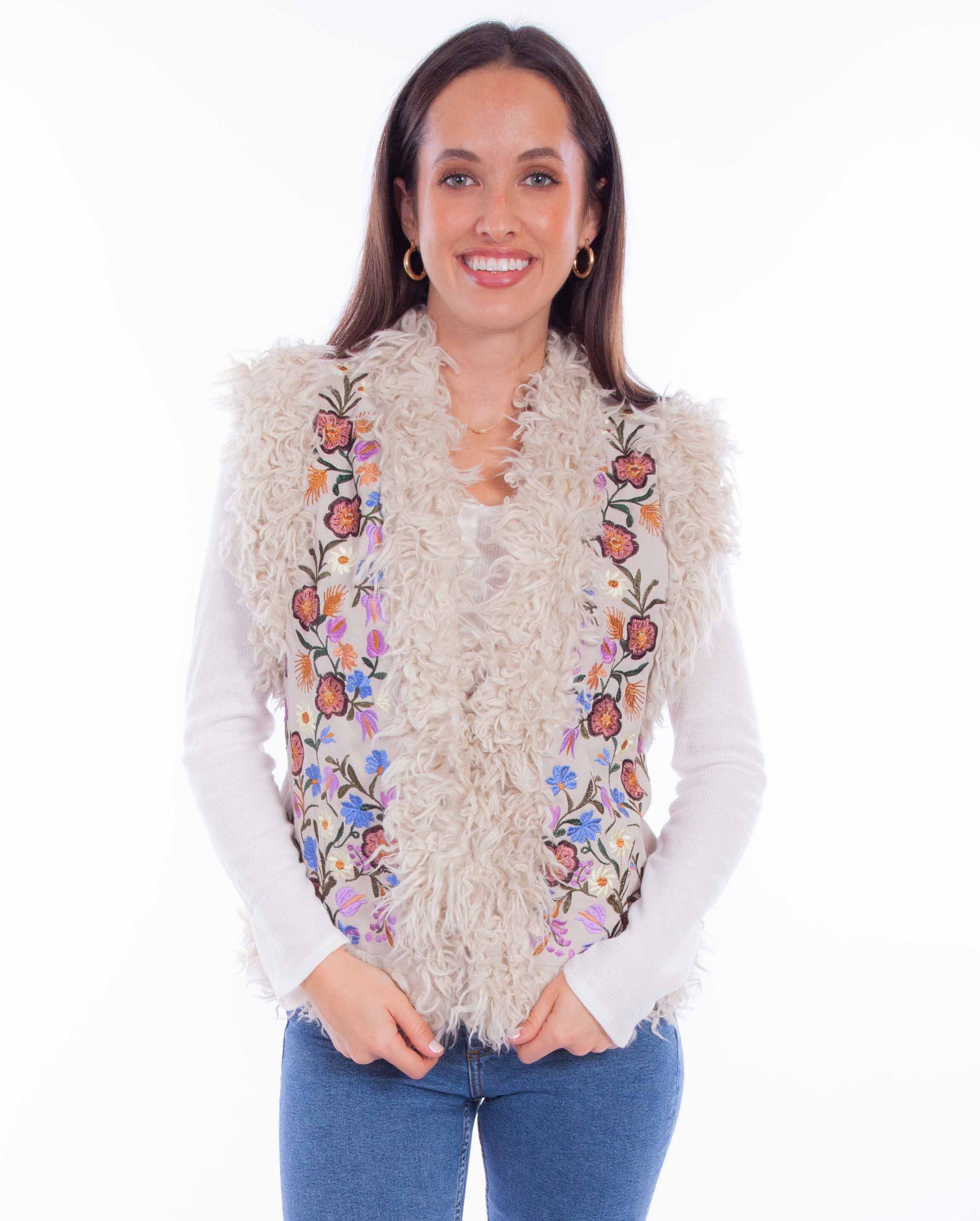 LADIES EMBROIDERED FRONT CLOSURE VEST