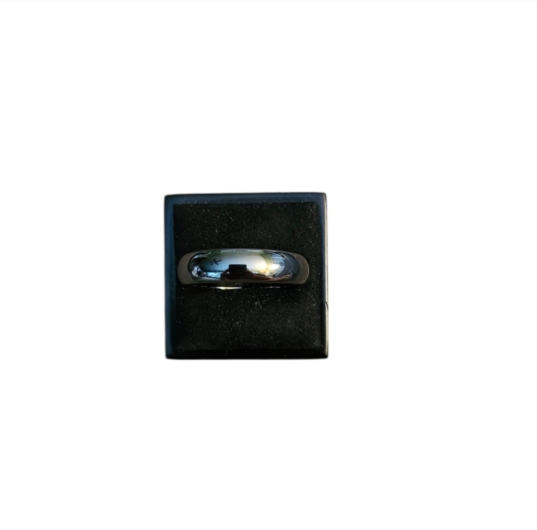 Size 11 Black Polished Tungsten Carbide Band