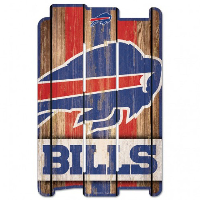 Buffalo Bills Wood Fence Plank Sign 11x17"