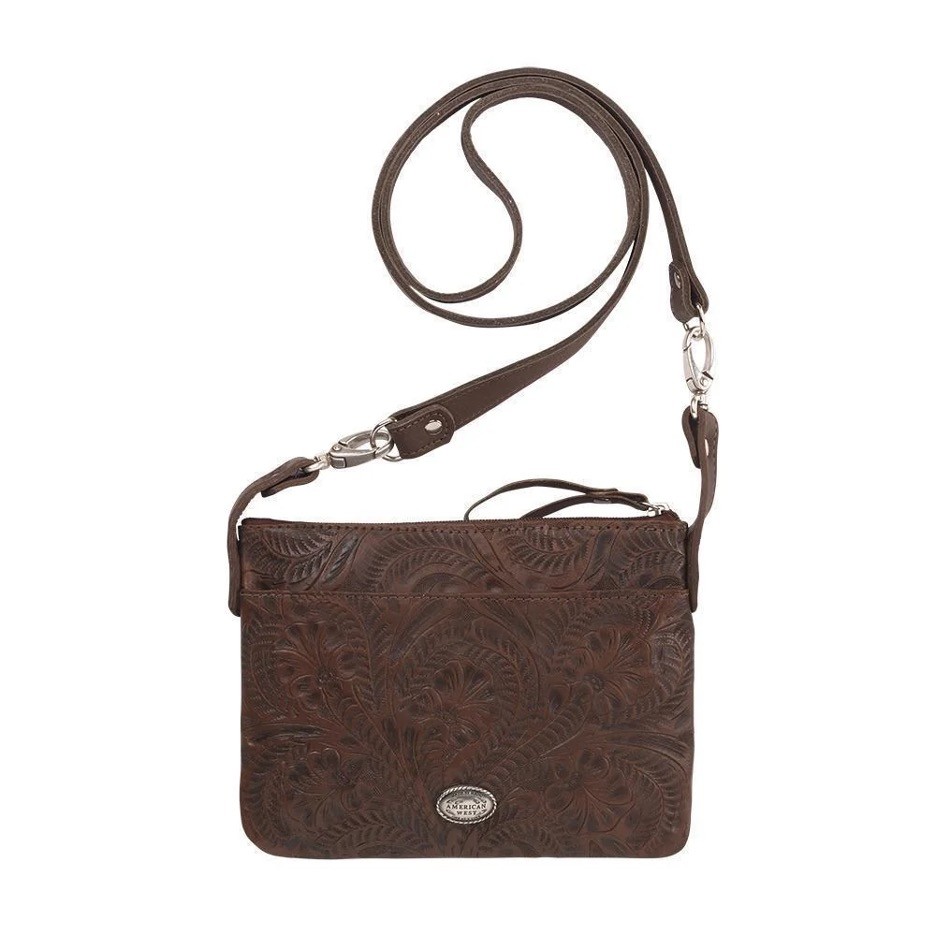 American West Canyon Bloom Trail Rider Crossbody/Hip Bag - Turquoise