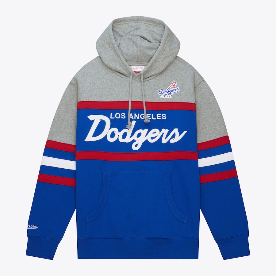 Los Angeles Dodgers Retro Script Mitchell and Ness Hooded Sweatshirt