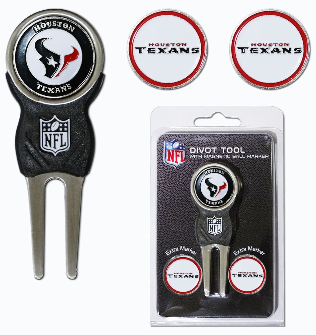 Houston Texans Golf Divot Tool with 3 Markers
