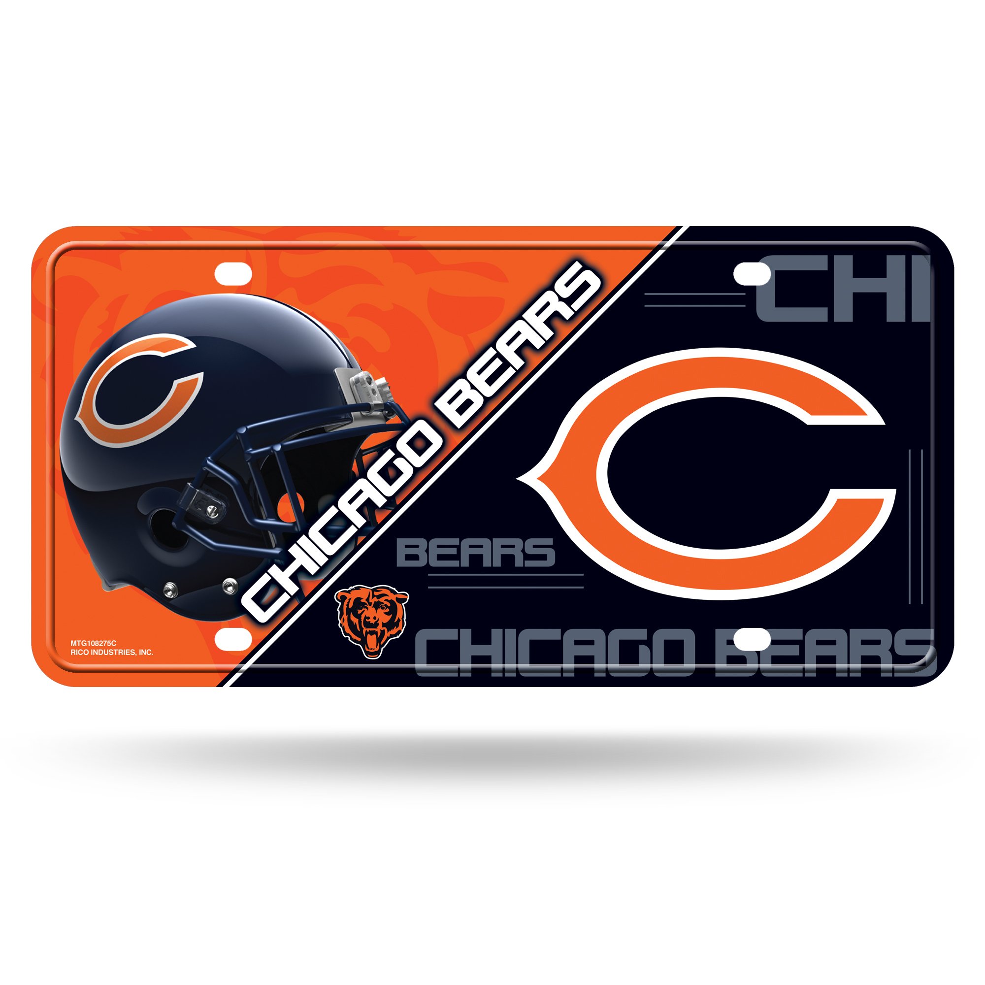 Chicago Bears Metal License Plate