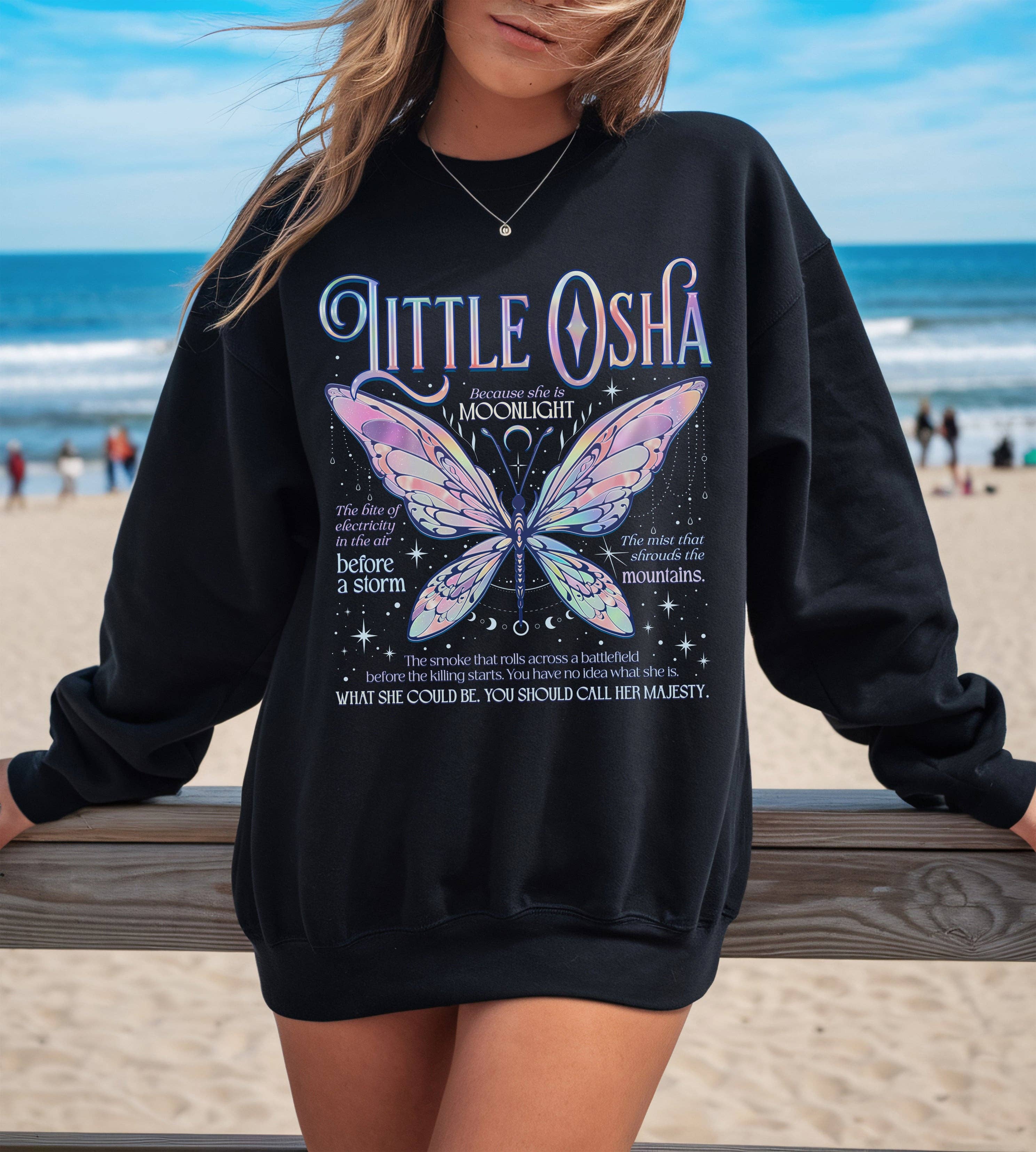L Little Osha Quicksilver Sweatshirt: Black, L