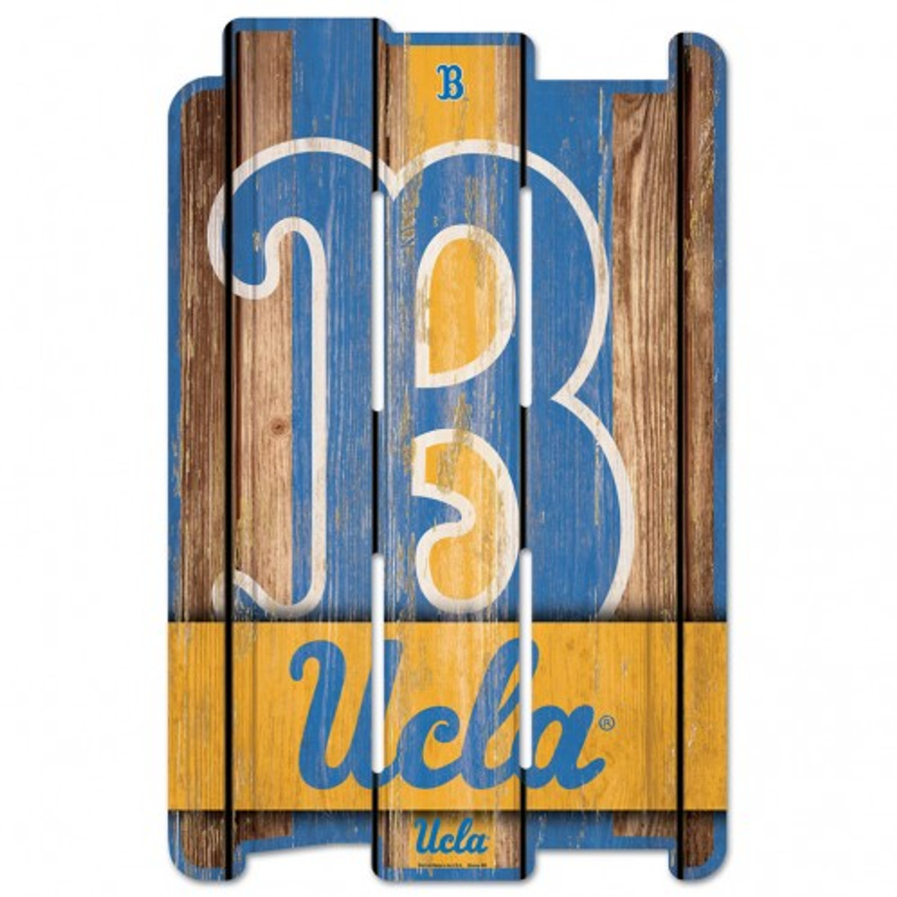 UCLA Bruins Wood Fence Plank Sign 11x17"