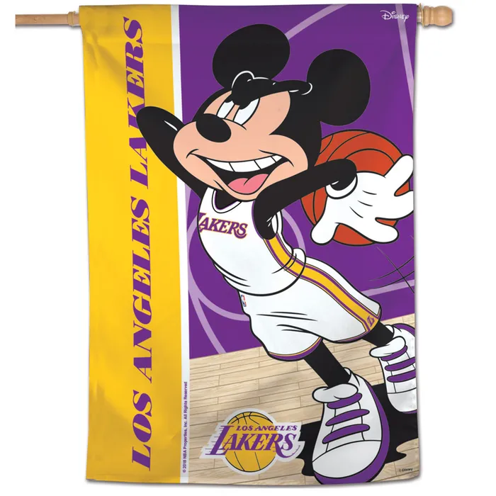 Los Angeles Lakers Disney Theme Vertical House Flag 28x40"