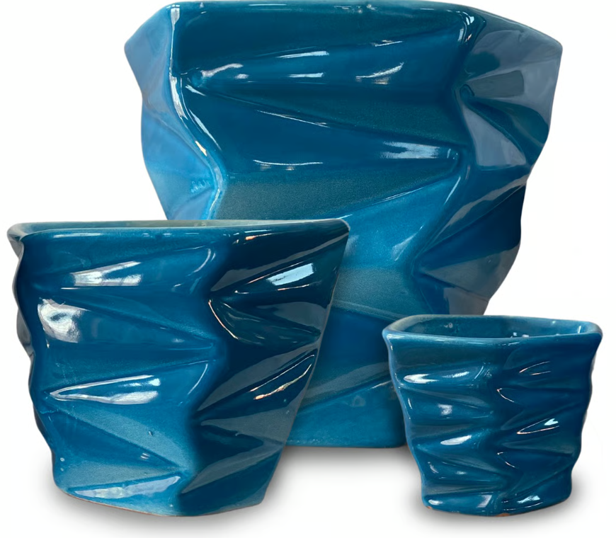 Zig Zag Cone Pot