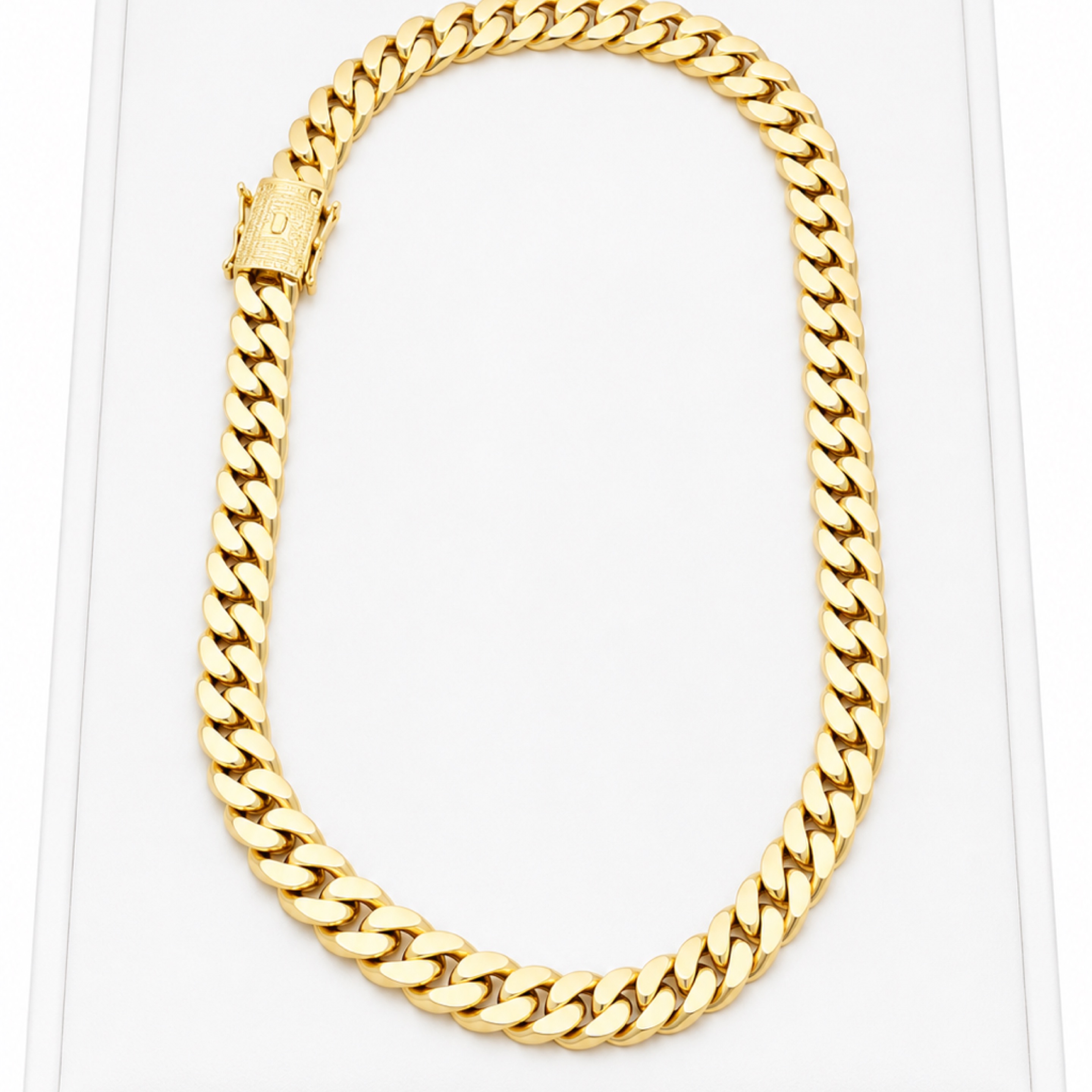 24” Iced Box Lock Cuban Chain / 14mm