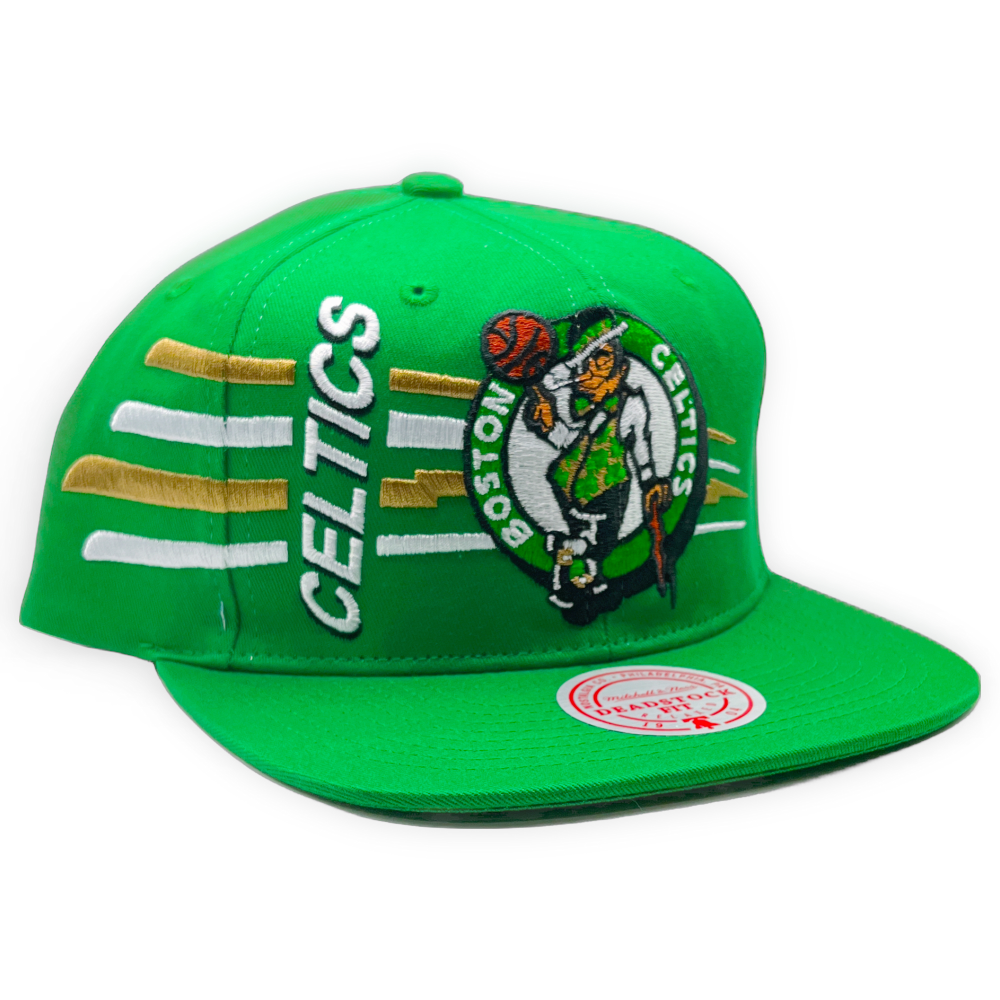 Boston Celtics Green Mitchell and Ness Smooth Stroke Snapback Hat