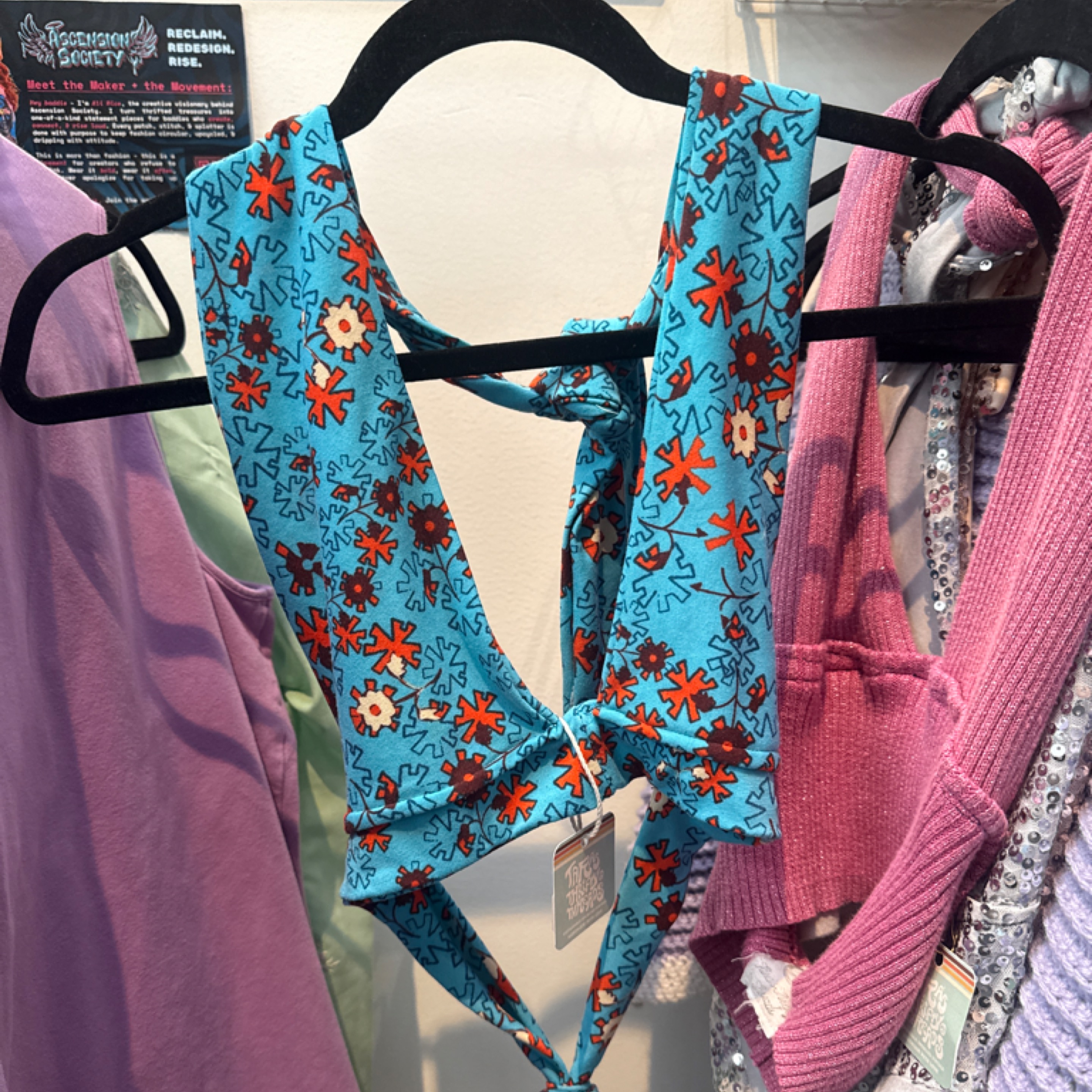 Tara's Thrifty Threads Artist 100% Upcycled Hippie Halter Top