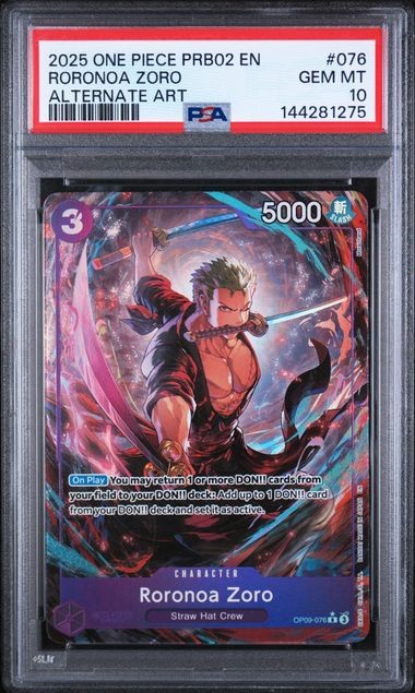 2025 ONE PIECE PRB02-PREMIUM BOOSTER -ONE PIECE CARD THE BEST- VOL.2 #076 RORONOA ZORO ALTERNATE ART