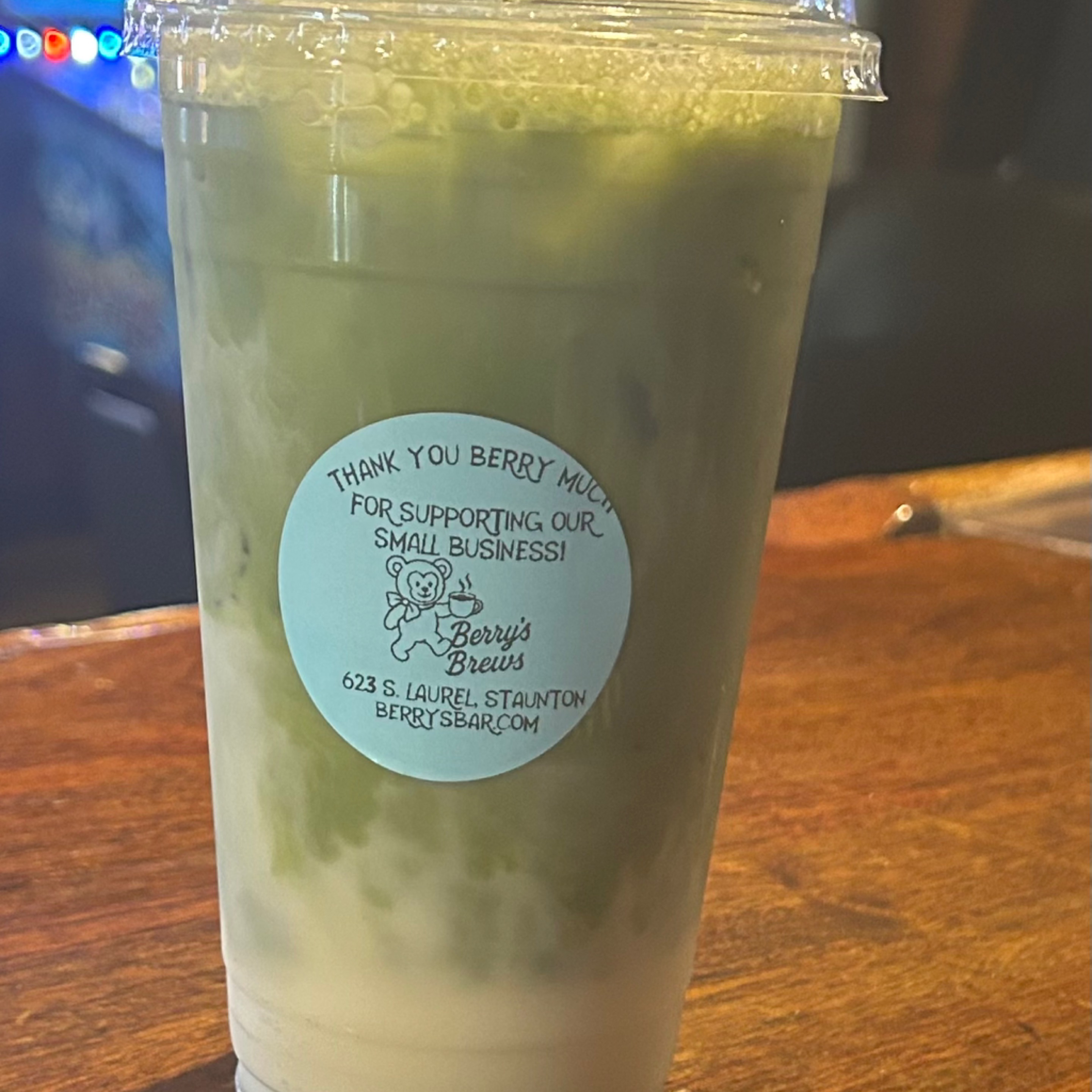 Iced Apple Crisp Matcha Latte