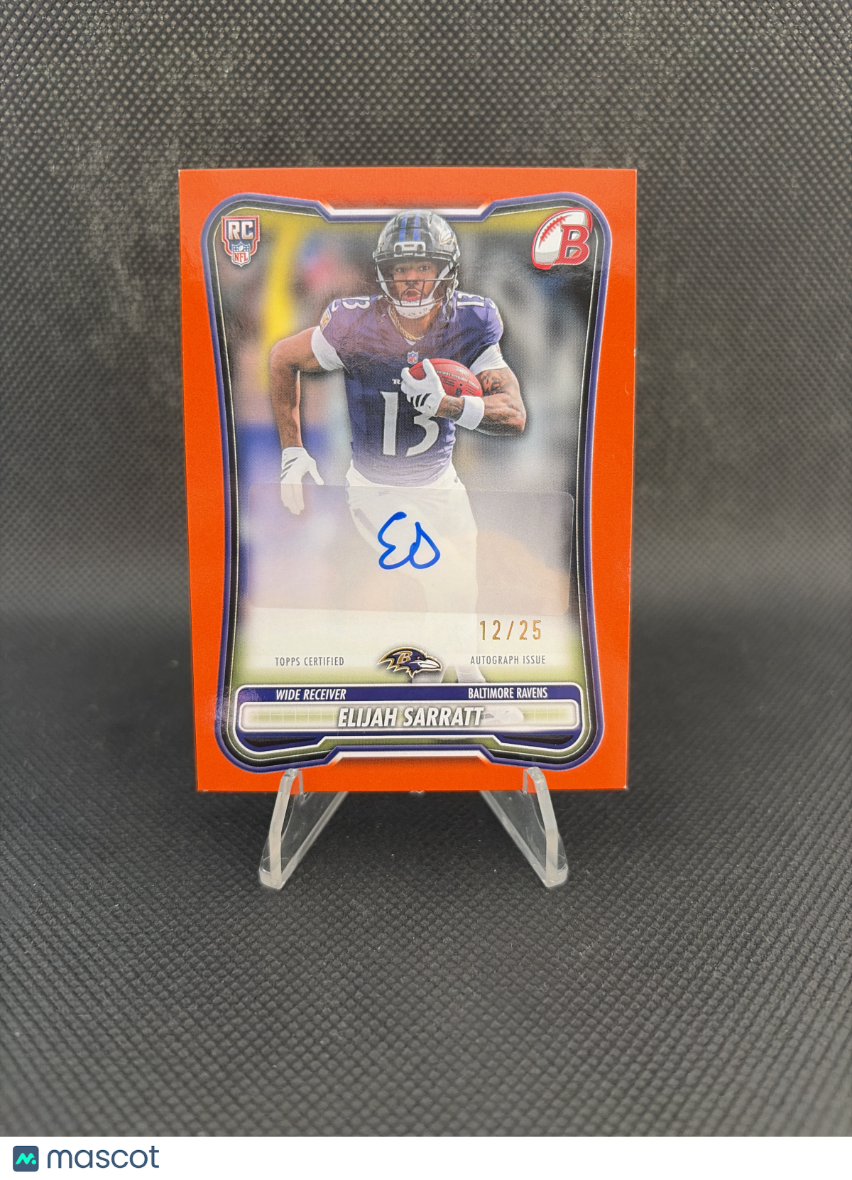 2026 Bowman Elijah Sarratt Orange RC Auto /25