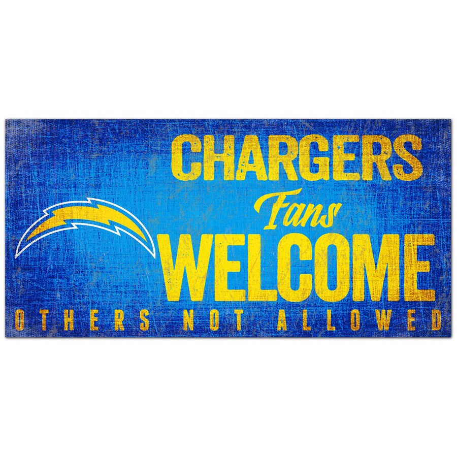 Los Angeles Chargers Wood Welcome Sign 12x6"