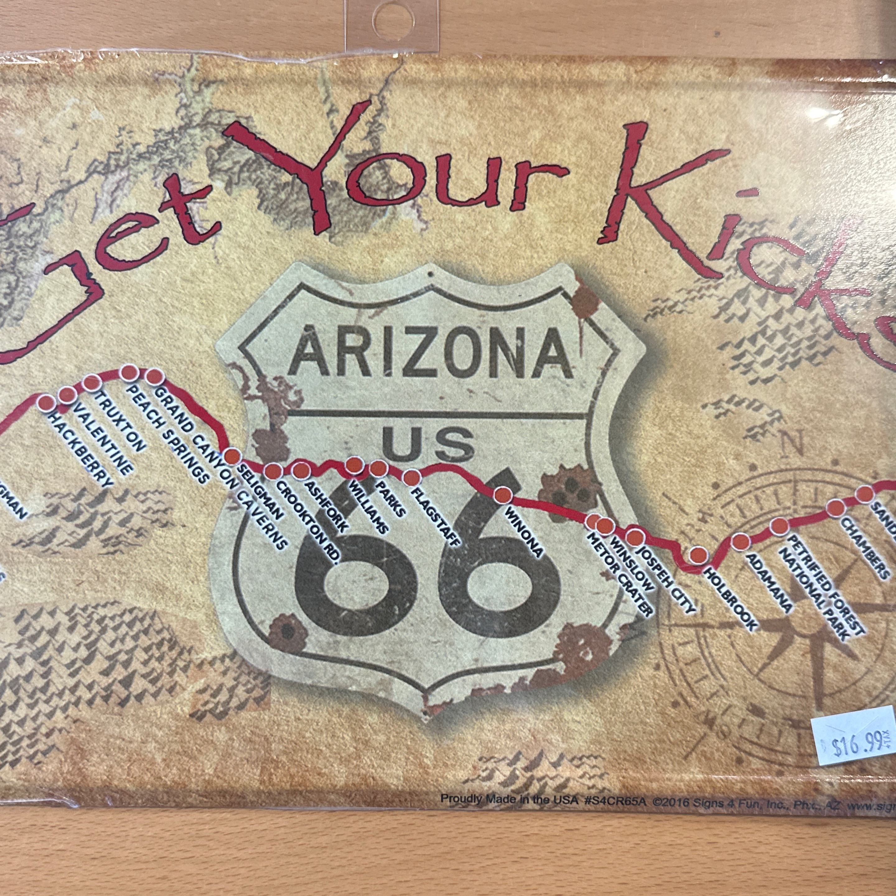 LP - RT 66 Arizona Relief Map (Kicks) *****