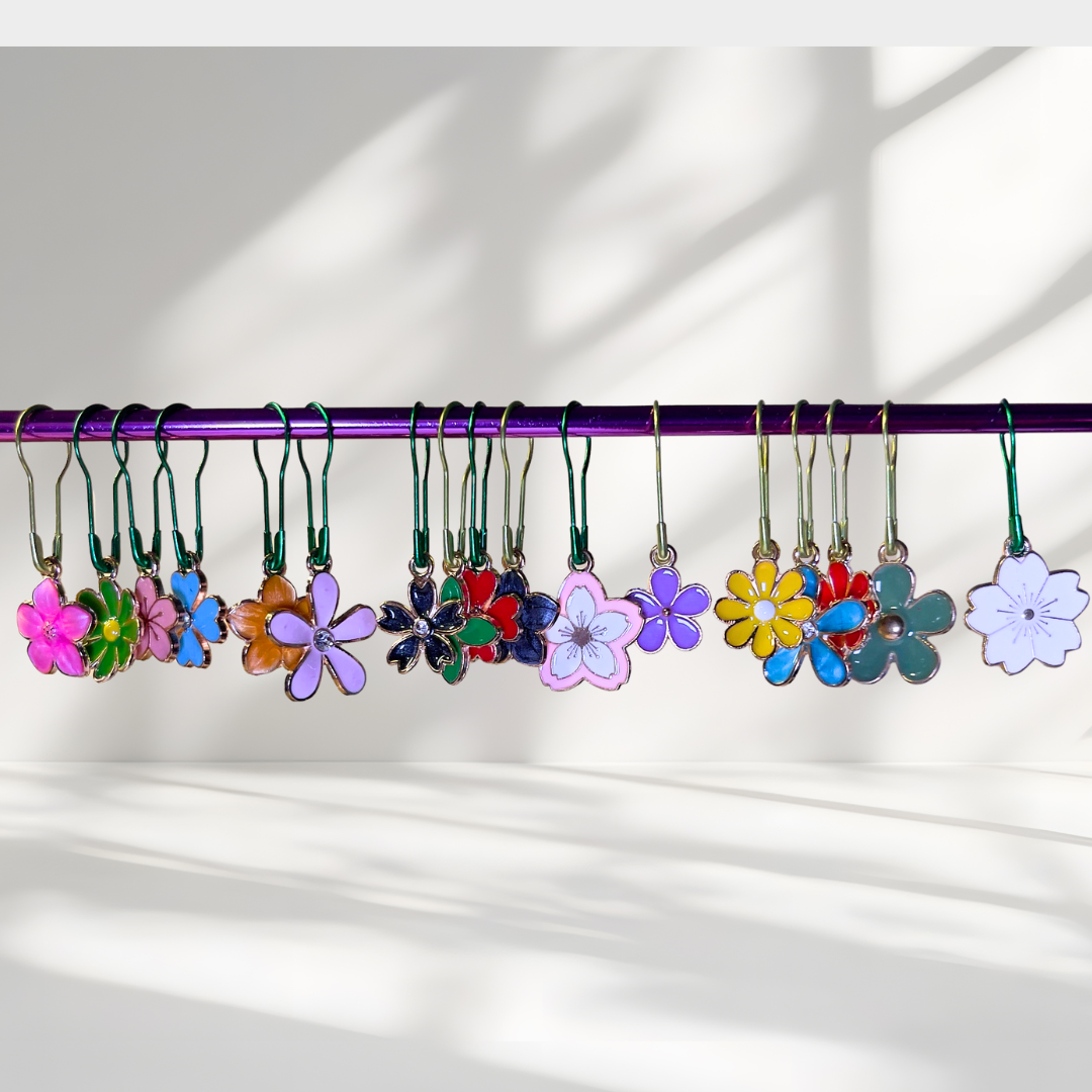 Flower Garden Stitch Marker Set