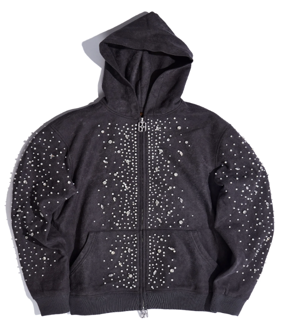 BIRTH OF A ROYAL CHILD ( Cashew Blossom Pearl Zipper Hoodie )