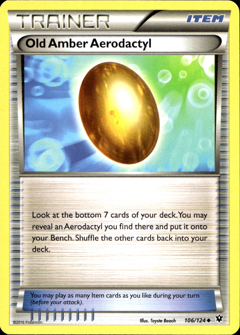 Old Amber Aerodactyl - XY10 106