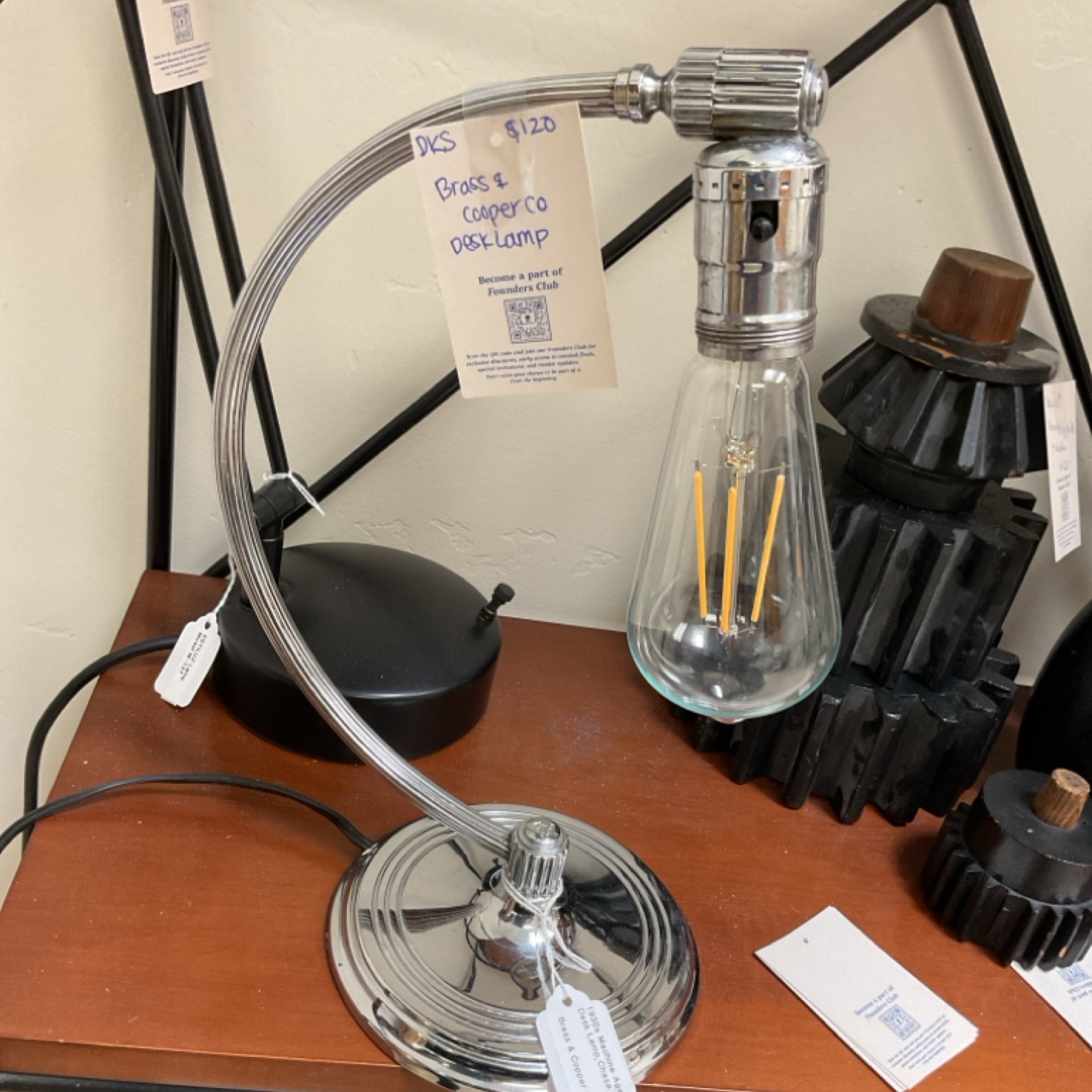 Brass and Cooper Co desk lamp