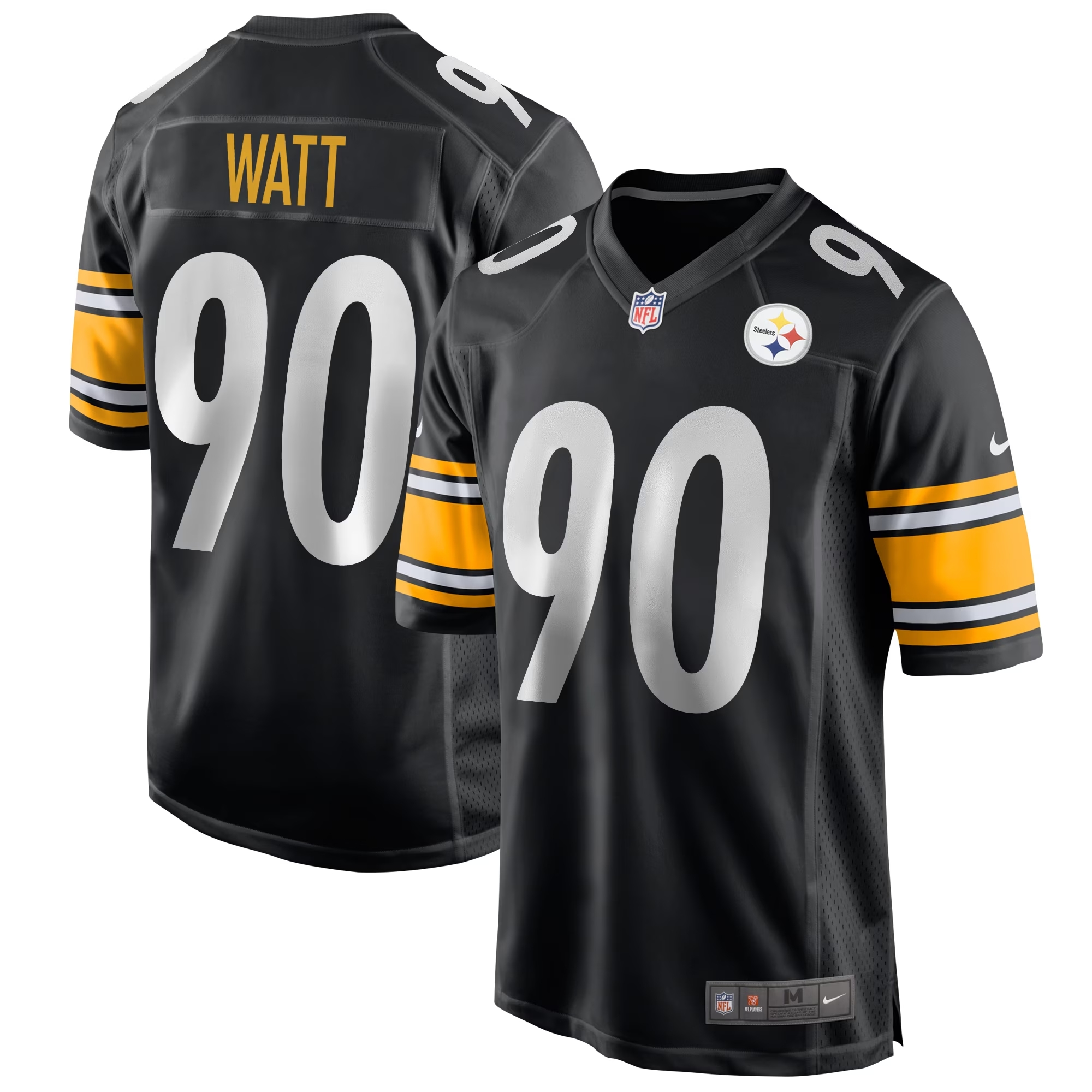 Pittsburgh Steelers TJ Watt #90 Nike Black Game Jersey