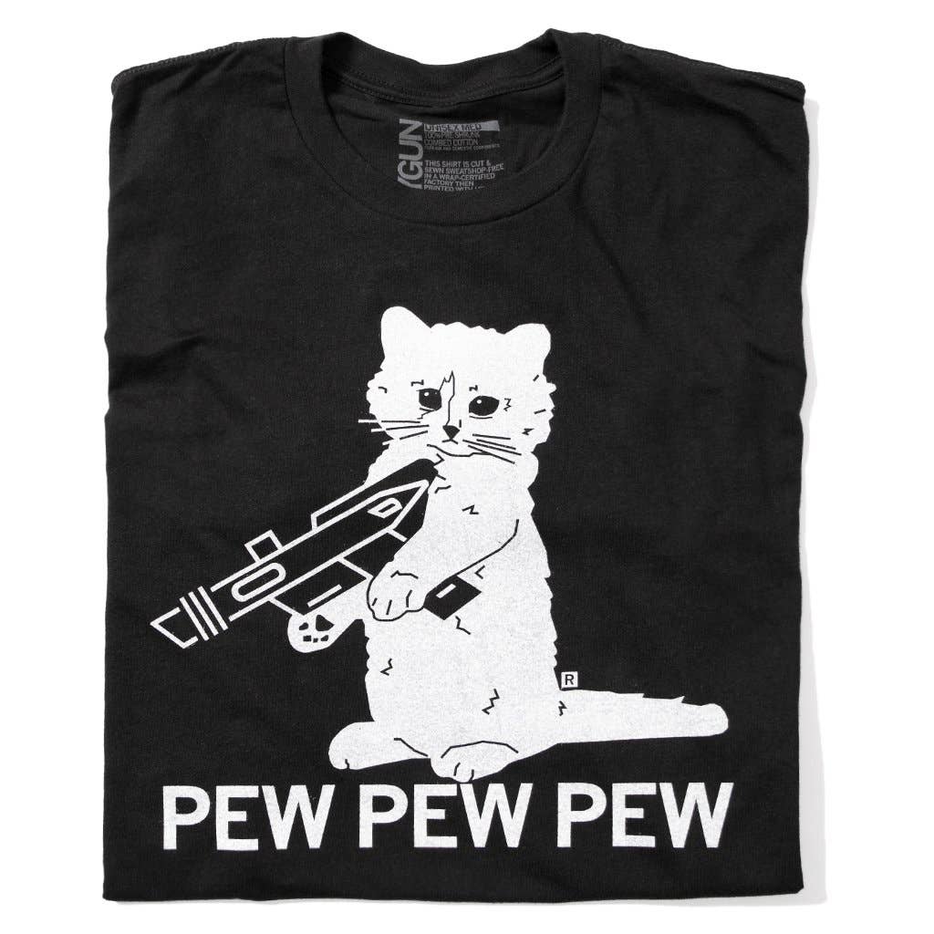 RAYGUN - Pew Pew Pew T-Shirt: Standard XL - Black