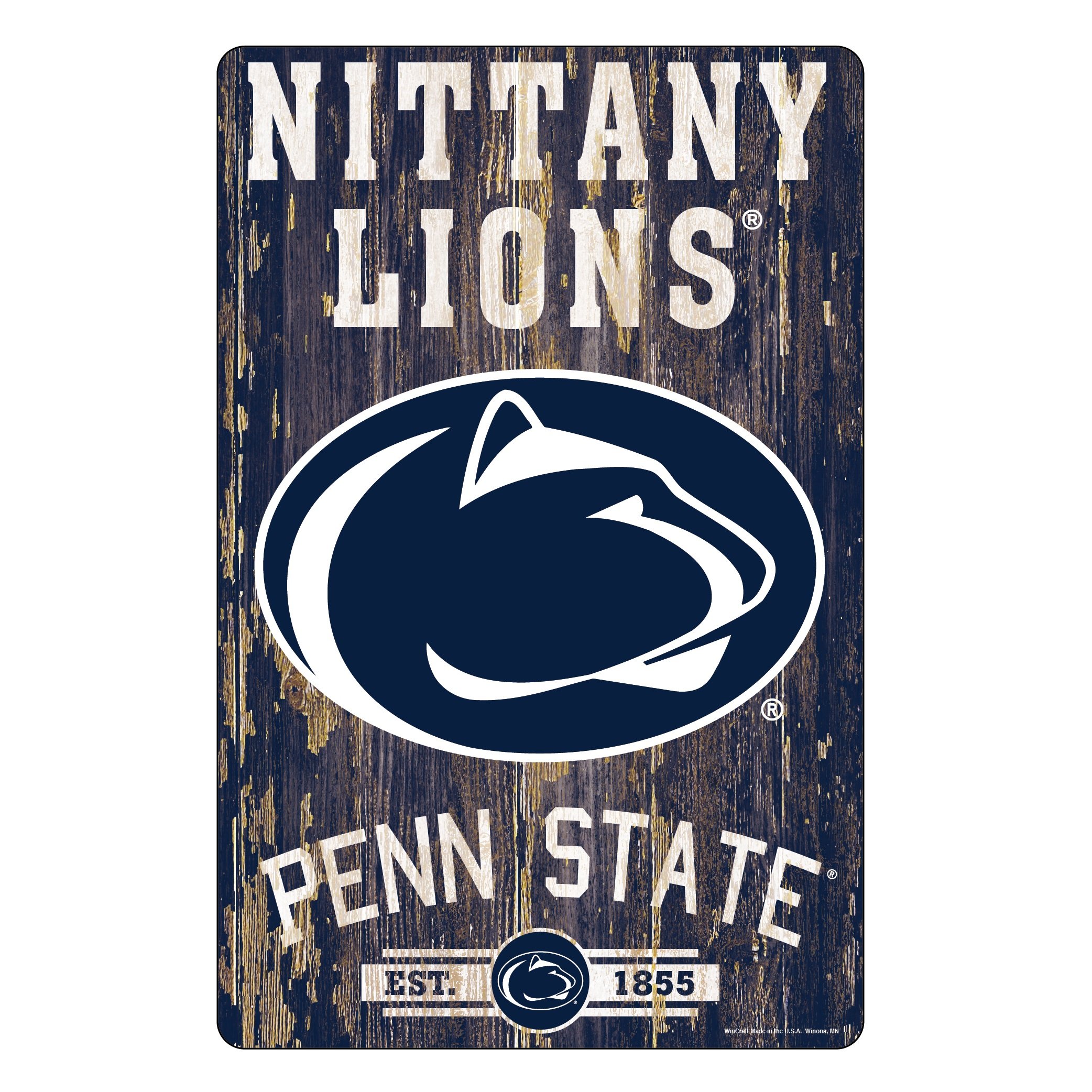 Penn State Nittany Lions Wood Slogan Sign 11x17"