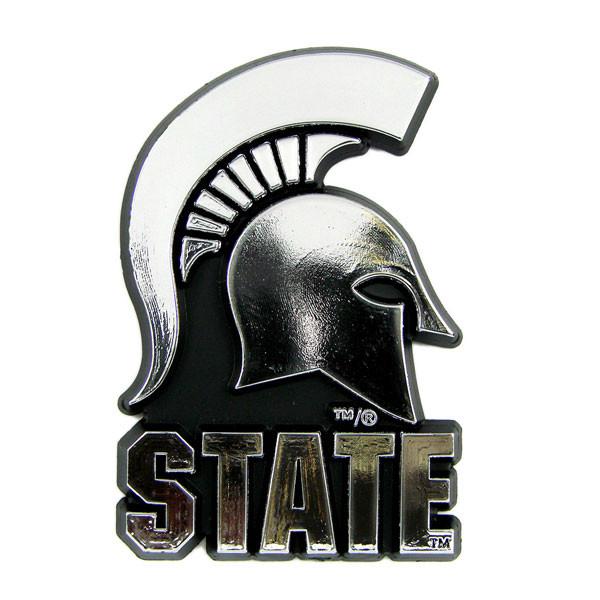 Michigan State Spartans Silver Auto Emblem