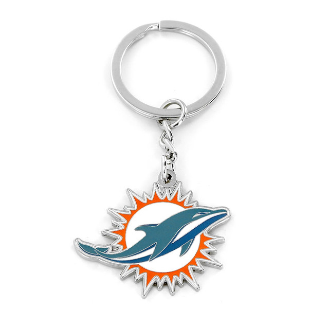 Miami Dolphins Metal Keychain