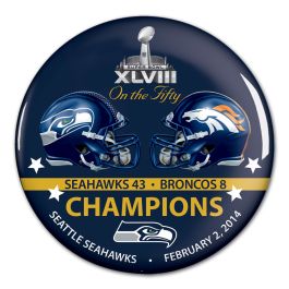 Seattle Seahawks Super Bowl XLVIII Champions Button