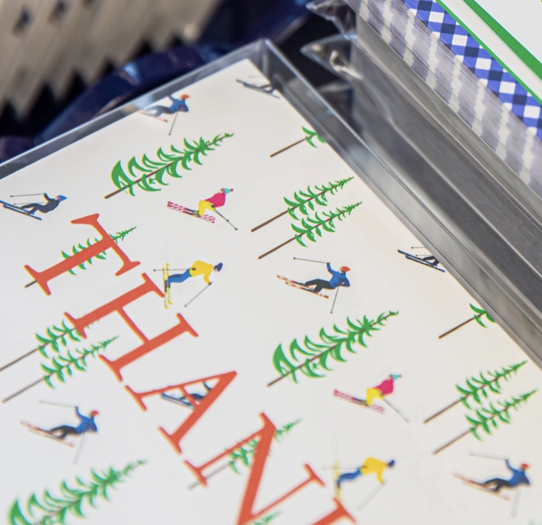 Thanks Ski Resort Boxed Notecard Set