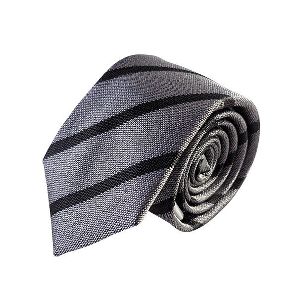 150 X 7 Cm Silver Black Diagonal Stripe Tie
