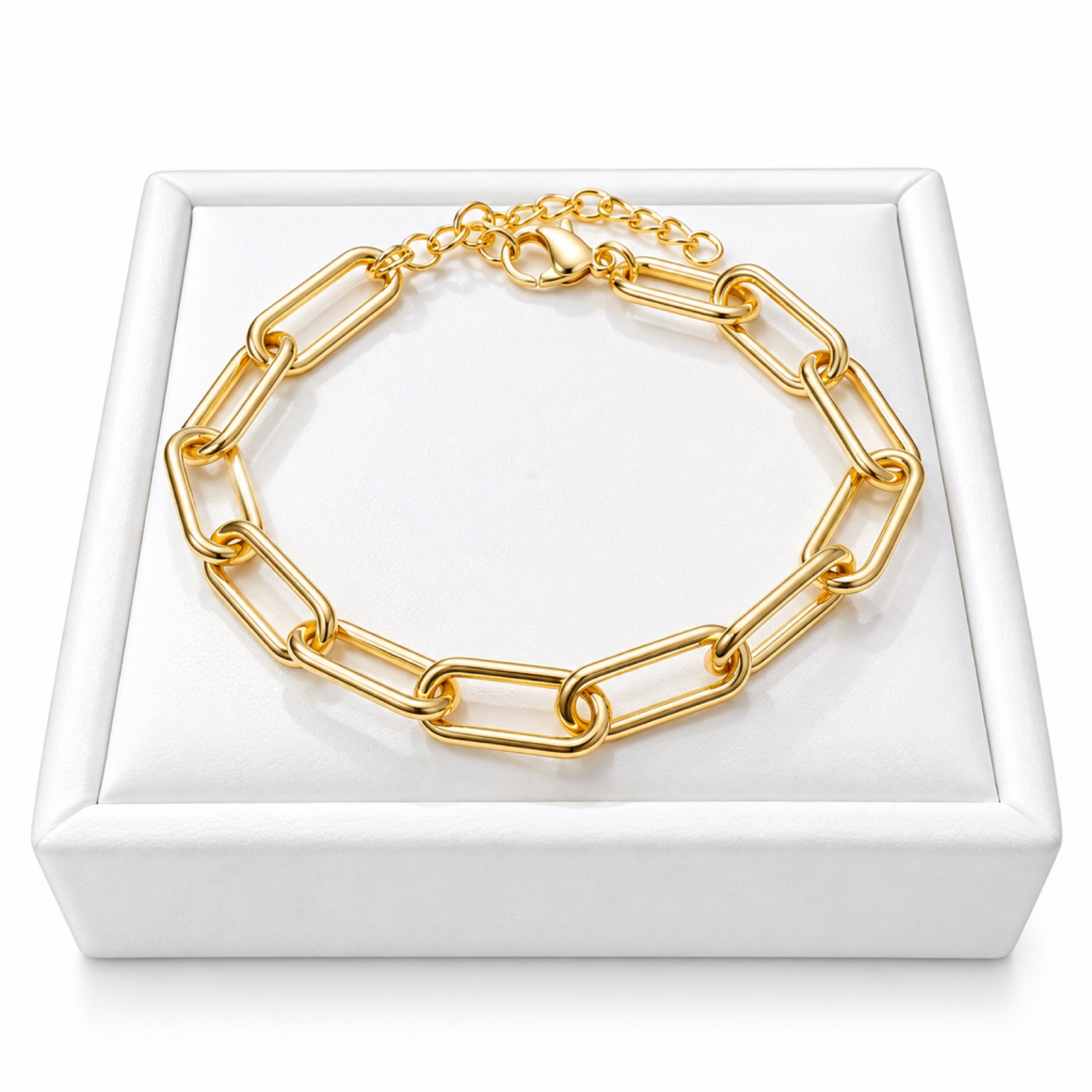 Gold Paper Clip Bracelet