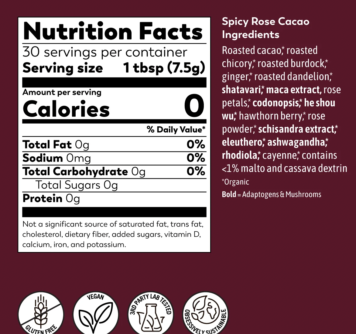 Rasa Spicy Rose Cacao 1 Oz