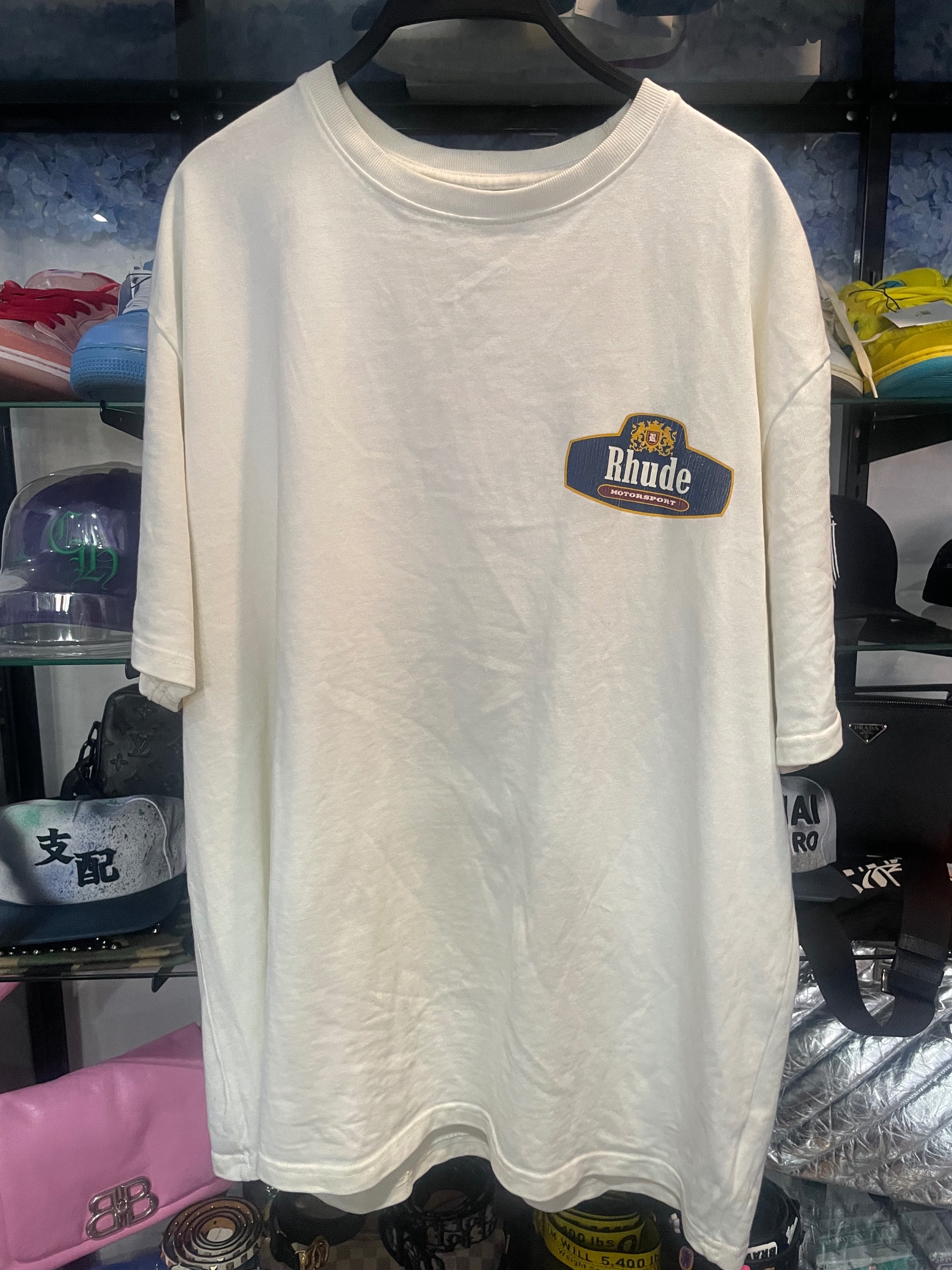 Rhude beige t-shirt size L (used)