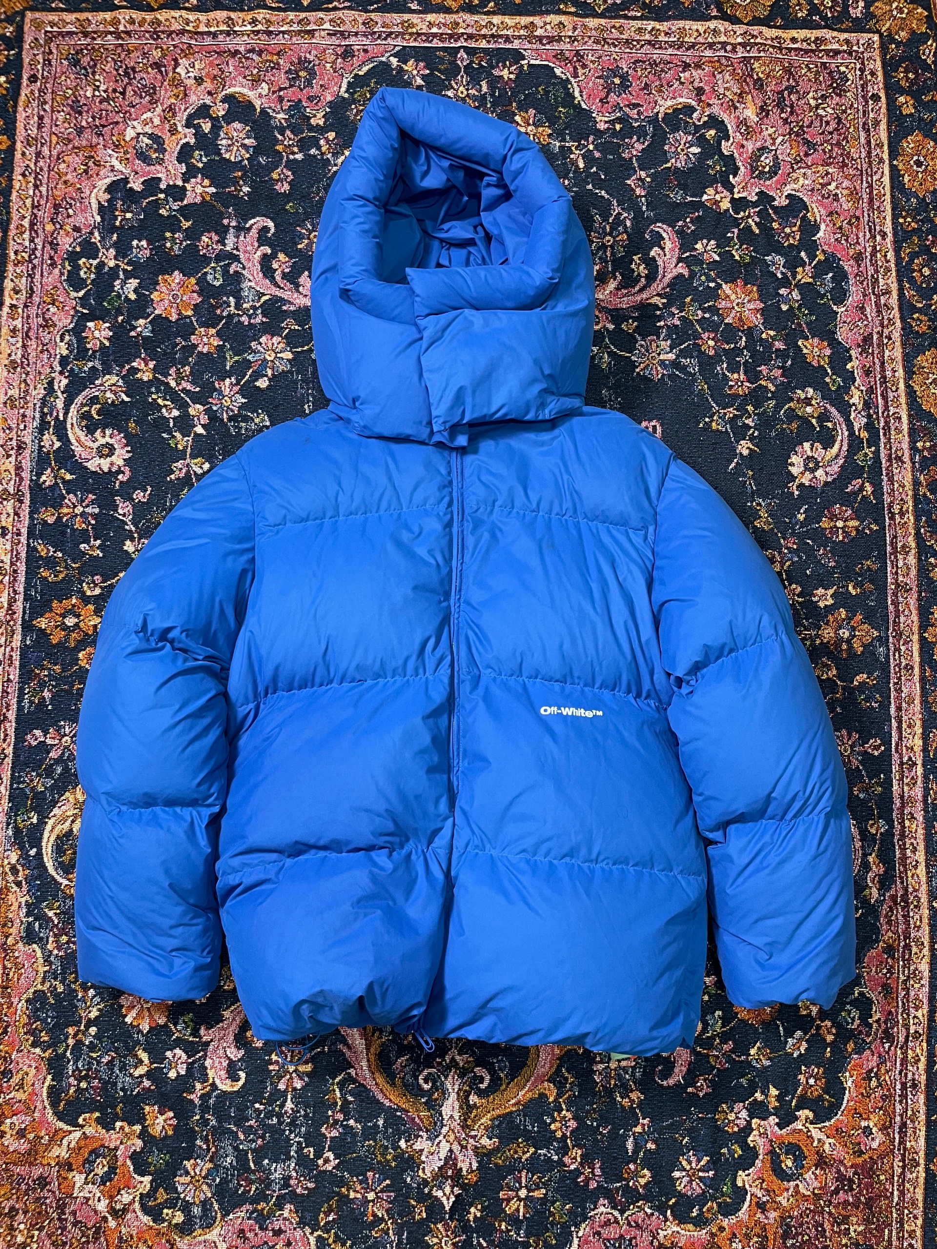 Off-White logo-print padded jacket ( USED )
