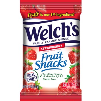 Welch's  Fruit Snacks Strawberry  Peg Bag 5oz 12ct
