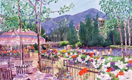 Vail Summer by the Creek Glicee Print by Barbara Froula