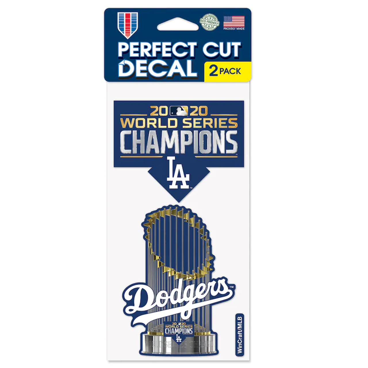 Los Angeles Dodgers World Series Champions Die Cut Decals 2 Pack