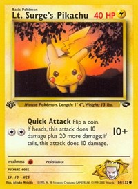Lt. Surge's Pikachu 084/132 Common NM
