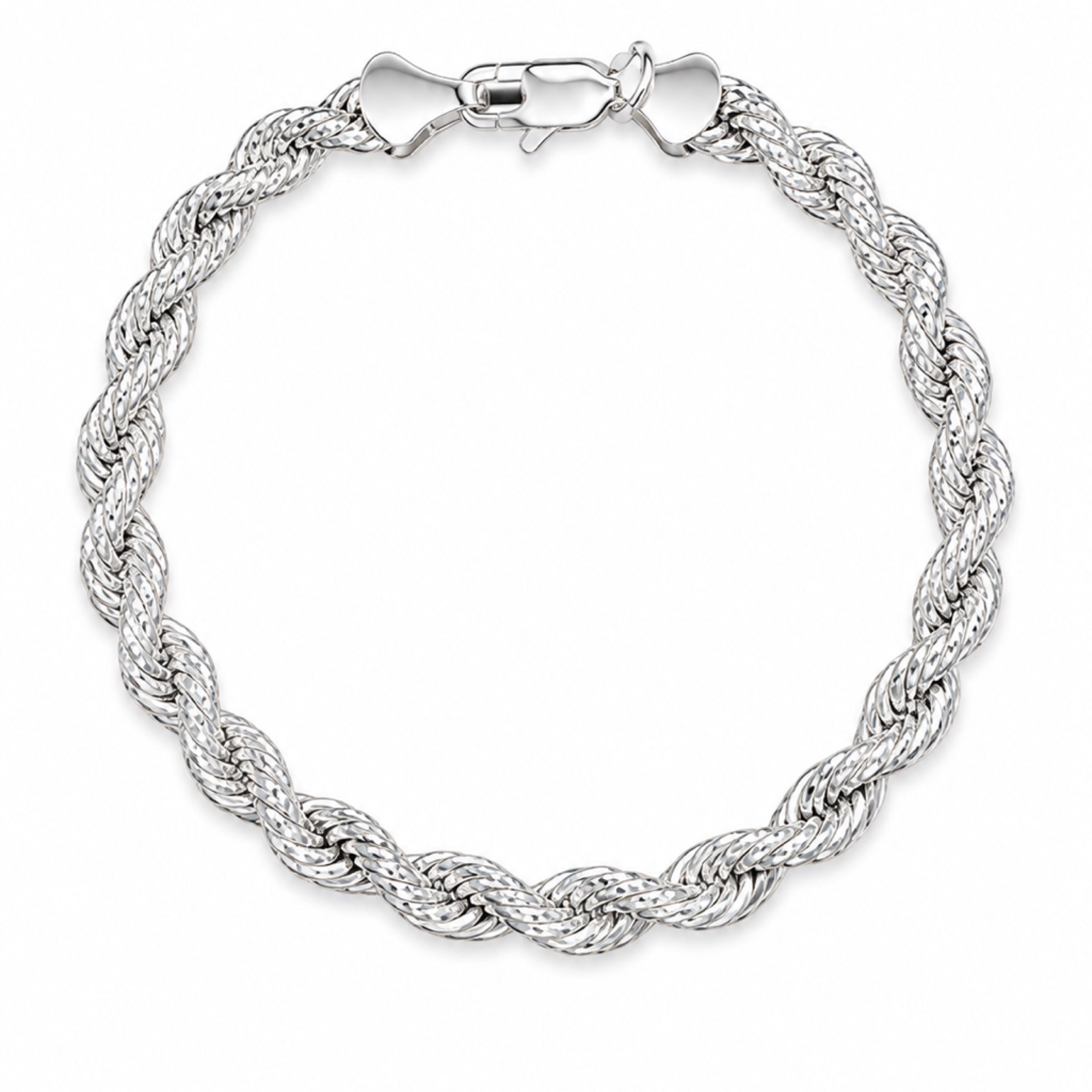 8” Rope Bracelet/4mm (925) 
