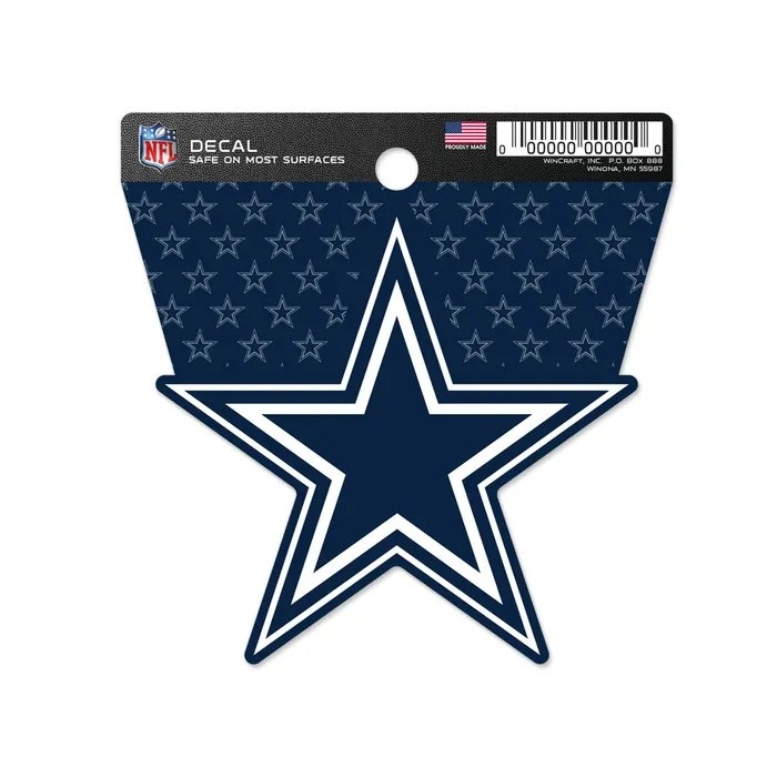 Dallas Cowboys Clean Cut Decal 3x4"