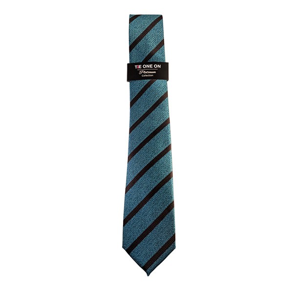 150 X 7 Cm Green Black Diagonal Stripe Tie
